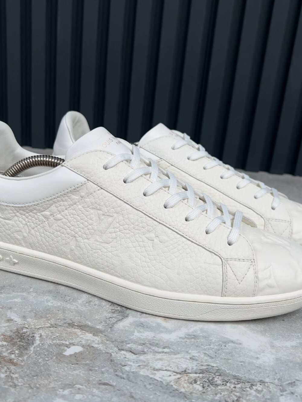 Louis Vuitton Luxembourg Monogram Sneaker Taurillon Leather 8.5 LV 9.5 US 42.5 - Picture 4 of 12